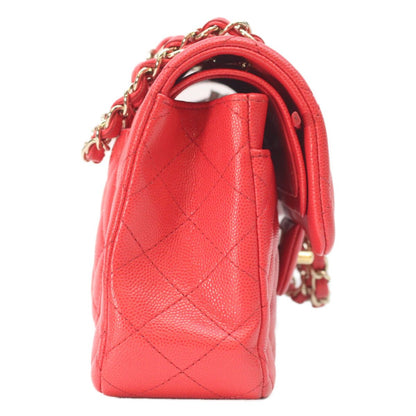 Chanel Red Caviar Gold Quilted 23 Shoulder — view 4