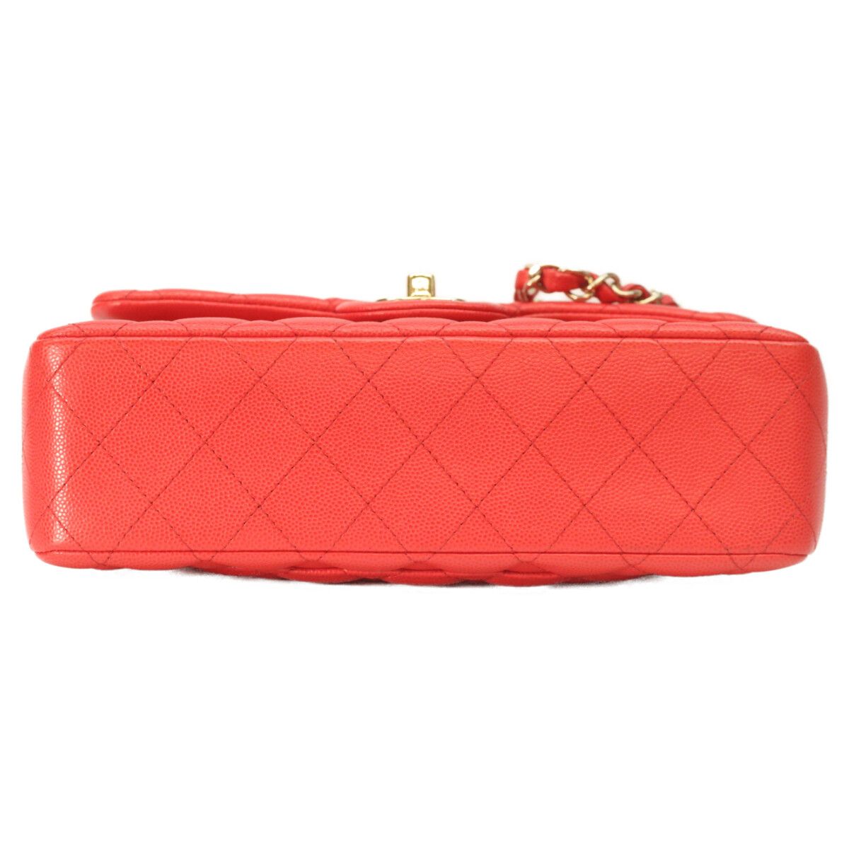 Chanel Red Caviar Gold Quilted 23 Shoulder — view 5
