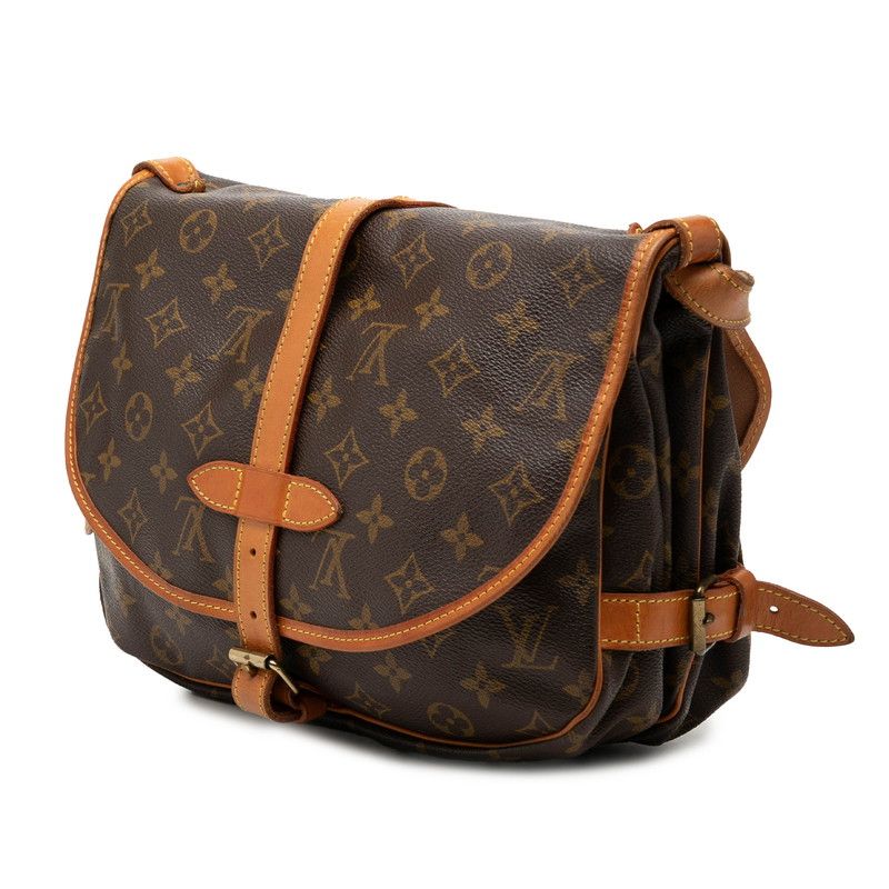 Louis Vuitton Monogram Saumur 30 Crossbody Shoulder Bag Brown Leather — view 2