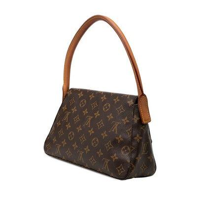 Louis Vuitton Monogram Mini Looping Shoulder Bag Brown Leather — view 2