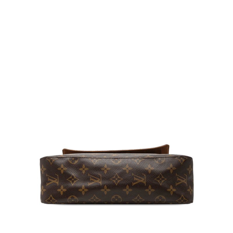 Louis Vuitton Monogram Mini Looping Shoulder Bag Brown Leather — view 3
