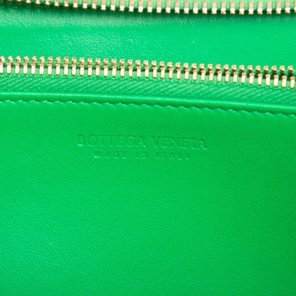 Bottega Veneta Intrecciato Zip Around Wallet Paraquito Green Leather — view 5