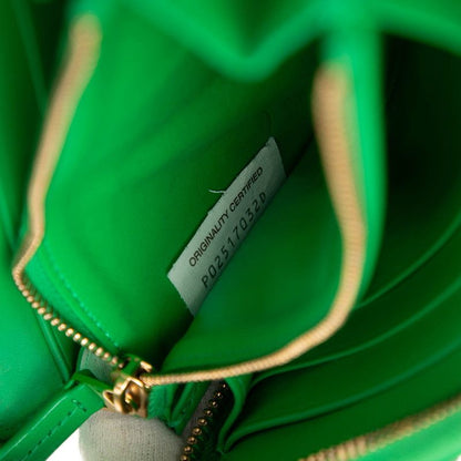 Bottega Veneta Intrecciato Zip Around Wallet Paraquito Green Leather — view 6