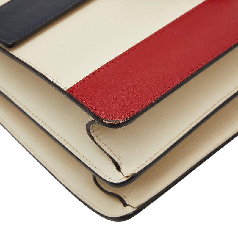 Gucci Dionysus Bamboo 2-Way Shoulder Bag White Navy Red Leather — view 5