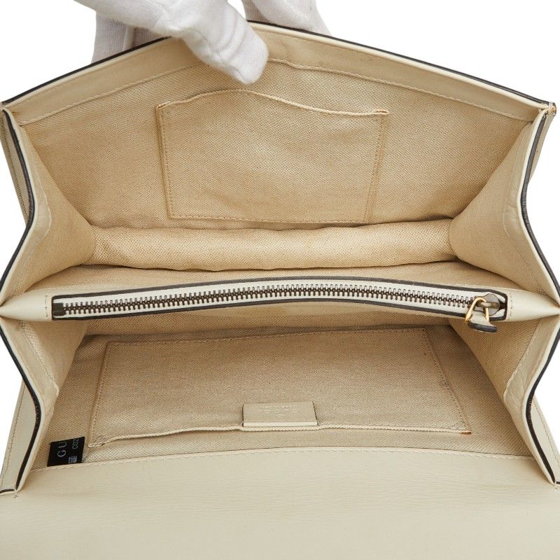 Gucci Dionysus Bamboo 2-Way Shoulder Bag White Navy Red Leather — view 9
