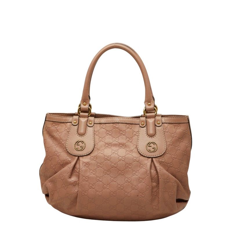Gucci Guccissima Scarlet Tote Pink Leather