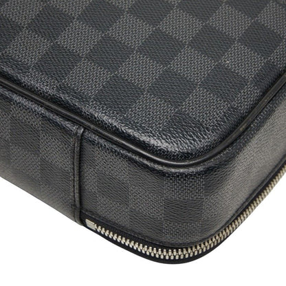 Louis Vuitton Damier Graphite Steve Business Shoulder Bag 2-Way Black Leather — view 6
