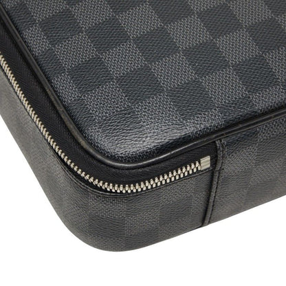 Louis Vuitton Damier Graphite Steve Business Shoulder Bag 2-Way Black Leather — view 4