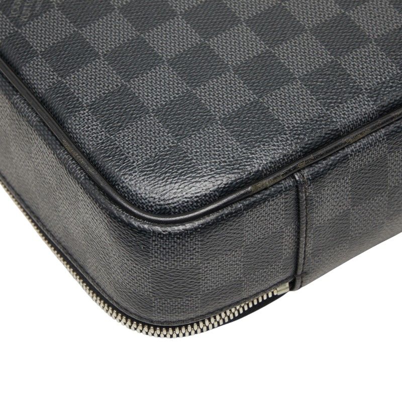 Louis Vuitton Damier Graphite Steve Business Shoulder Bag 2-Way Black Leather — view 7