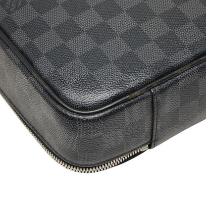 Louis Vuitton Damier Graphite Steve Business Shoulder Bag 2-Way Black Leather — view 7
