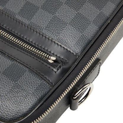 Louis Vuitton Damier Graphite Steve Business Shoulder Bag 2-Way Black Leather — view 9