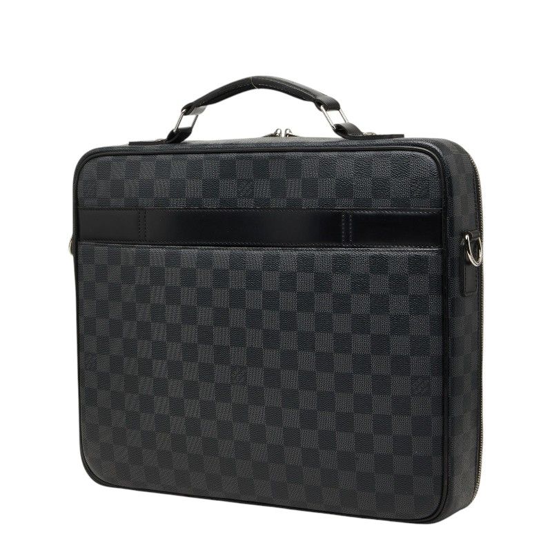 Louis Vuitton Damier Graphite Steve Business Shoulder Bag 2-Way Black Leather — view 2