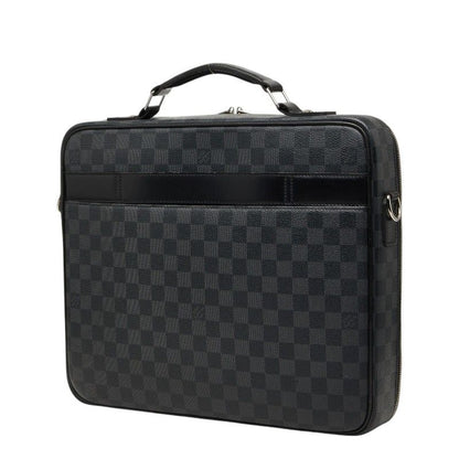 Louis Vuitton Damier Graphite Steve Business Shoulder Bag 2-Way Black Leather — view 2