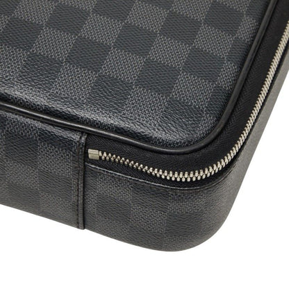 Louis Vuitton Damier Graphite Steve Business Shoulder Bag 2-Way Black Leather — view 5