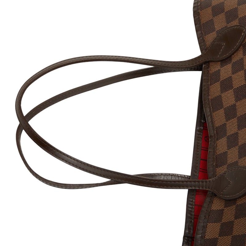 Louis Vuitton Damier Neverfull GM Tote Brown Leather — view 8