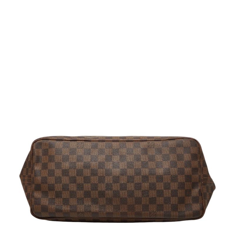 Louis Vuitton Damier Neverfull GM Tote Brown Leather — view 3