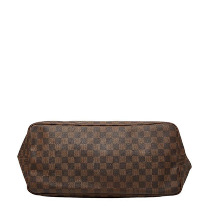 Louis Vuitton Damier Neverfull GM Tote Brown Leather — view 3