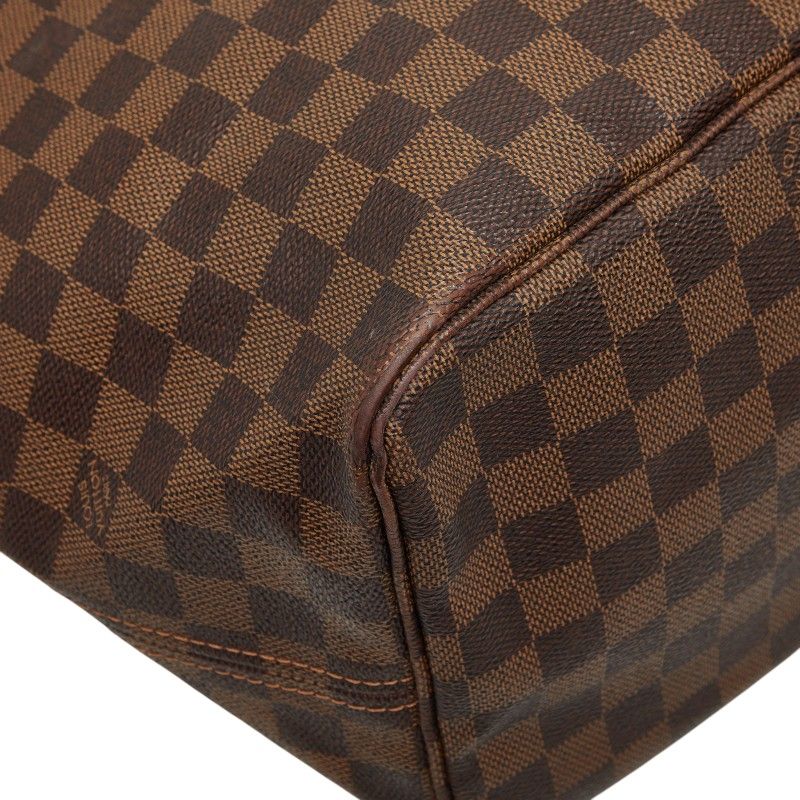 Louis Vuitton Damier Neverfull GM Tote Brown Leather — view 4