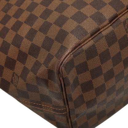 Louis Vuitton Damier Neverfull GM Tote Brown Leather — view 4