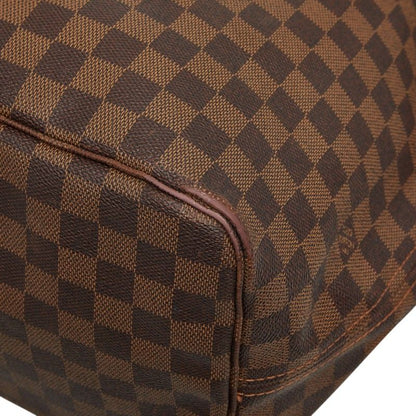 Louis Vuitton Damier Neverfull GM Tote Brown Leather — view 5