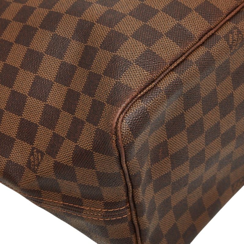 Louis Vuitton Damier Neverfull GM Tote Brown Leather — view 6