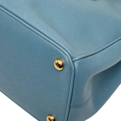 Prada Saffiano Galleria 2-Way Shoulder Bag Blue Leather — view 4