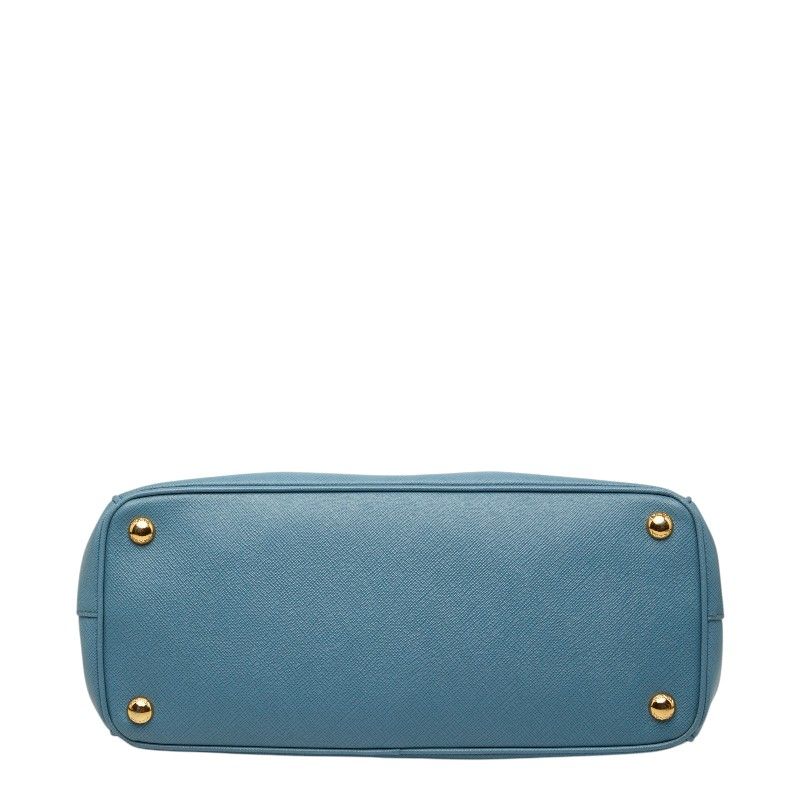 Prada Saffiano Galleria 2-Way Shoulder Bag Blue Leather — view 3