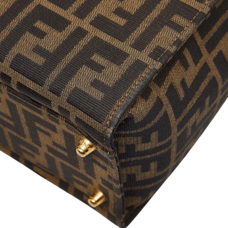 Fendi Zucca 2-Way Shoulder Bag Brown Canvas Leather — view 5