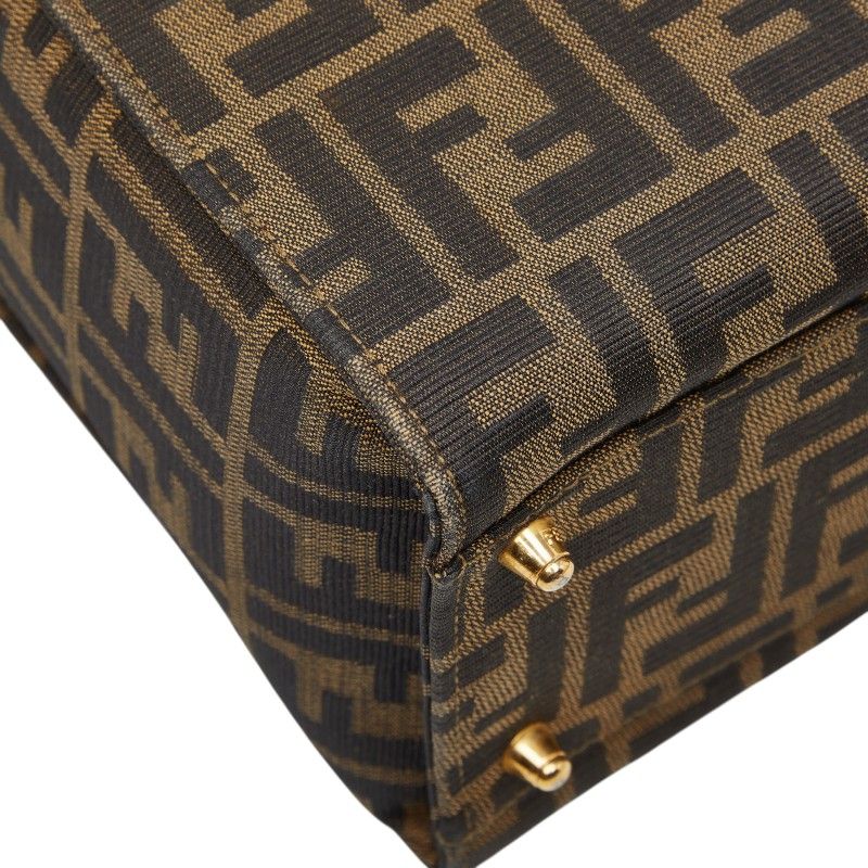 Fendi Zucca 2-Way Shoulder Bag Brown Canvas Leather — view 6