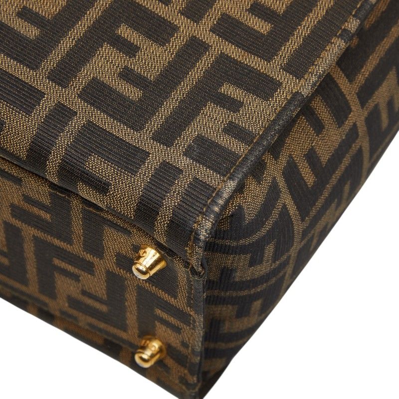 Fendi Zucca 2-Way Shoulder Bag Brown Canvas Leather — view 7