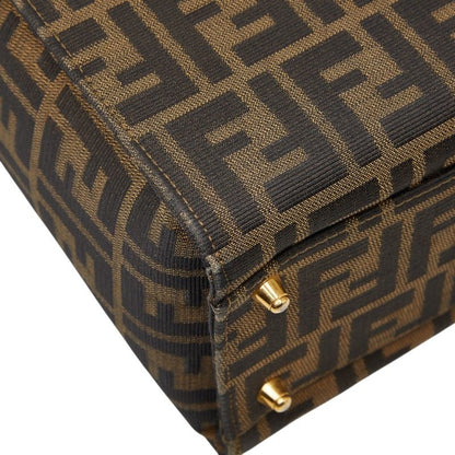 Fendi Zucca 2-Way Shoulder Bag Brown Canvas Leather — view 4