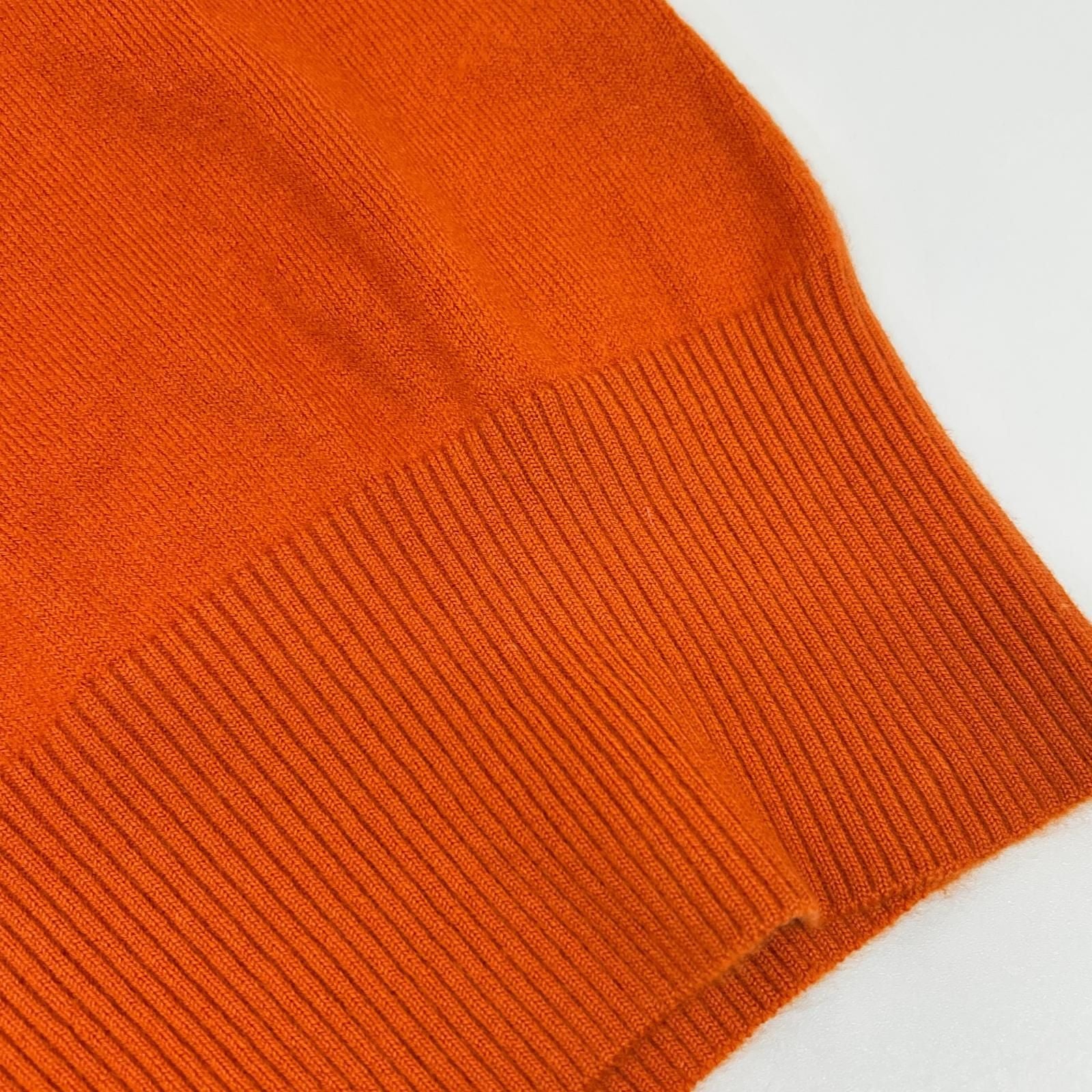 Loro Piana Orange Neck Long Sleeve 95 Cashmere Knit Top 40 Sweater — view 8