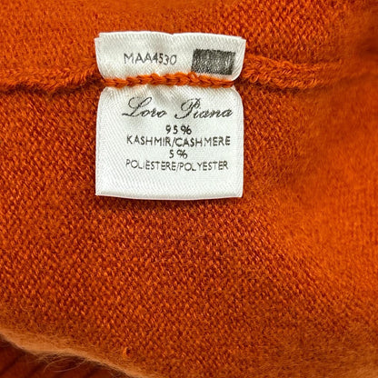 Loro Piana Orange Neck Long Sleeve 95 Cashmere Knit Top 40 Sweater — view 4