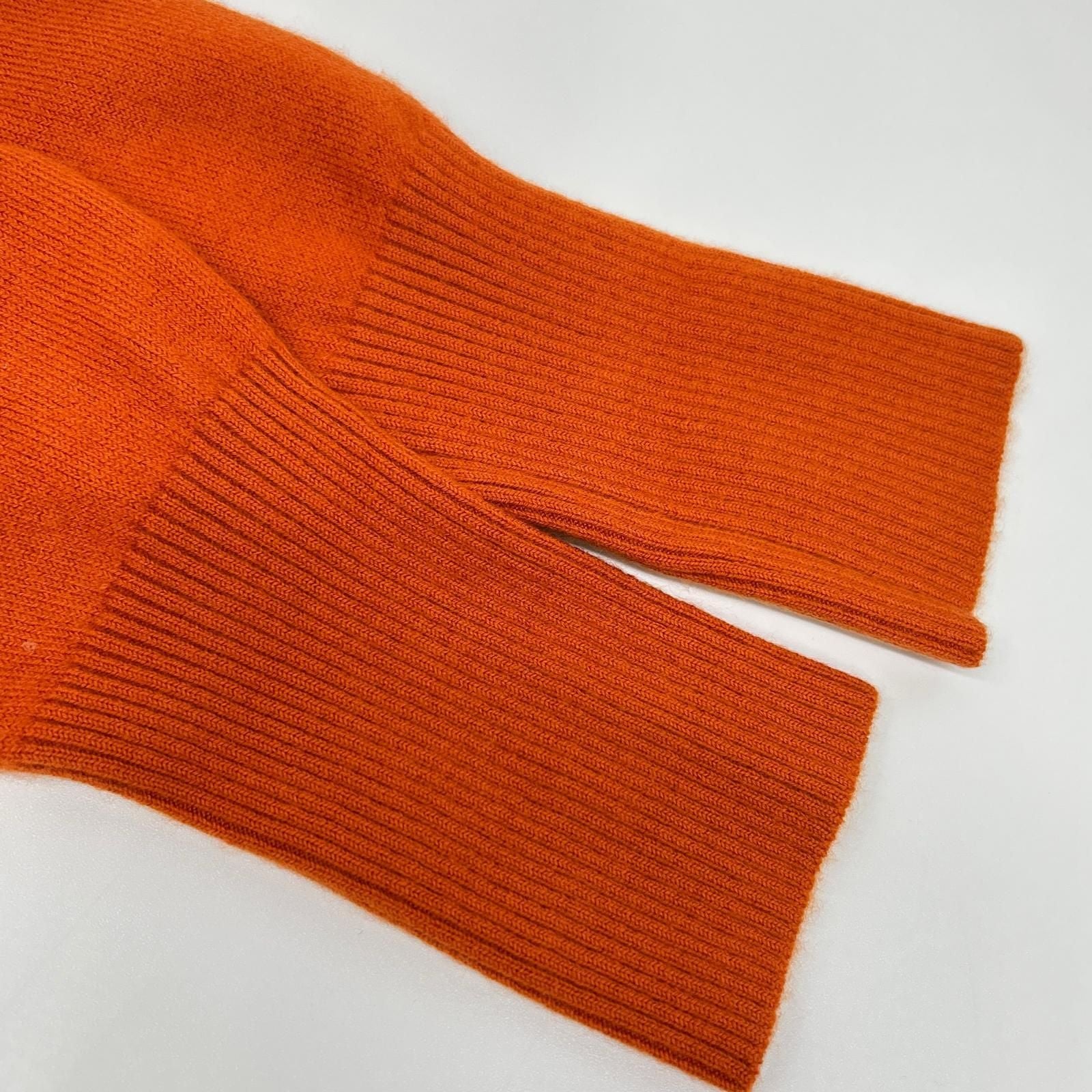 Loro Piana Orange Neck Long Sleeve 95 Cashmere Knit Top 40 Sweater — view 7