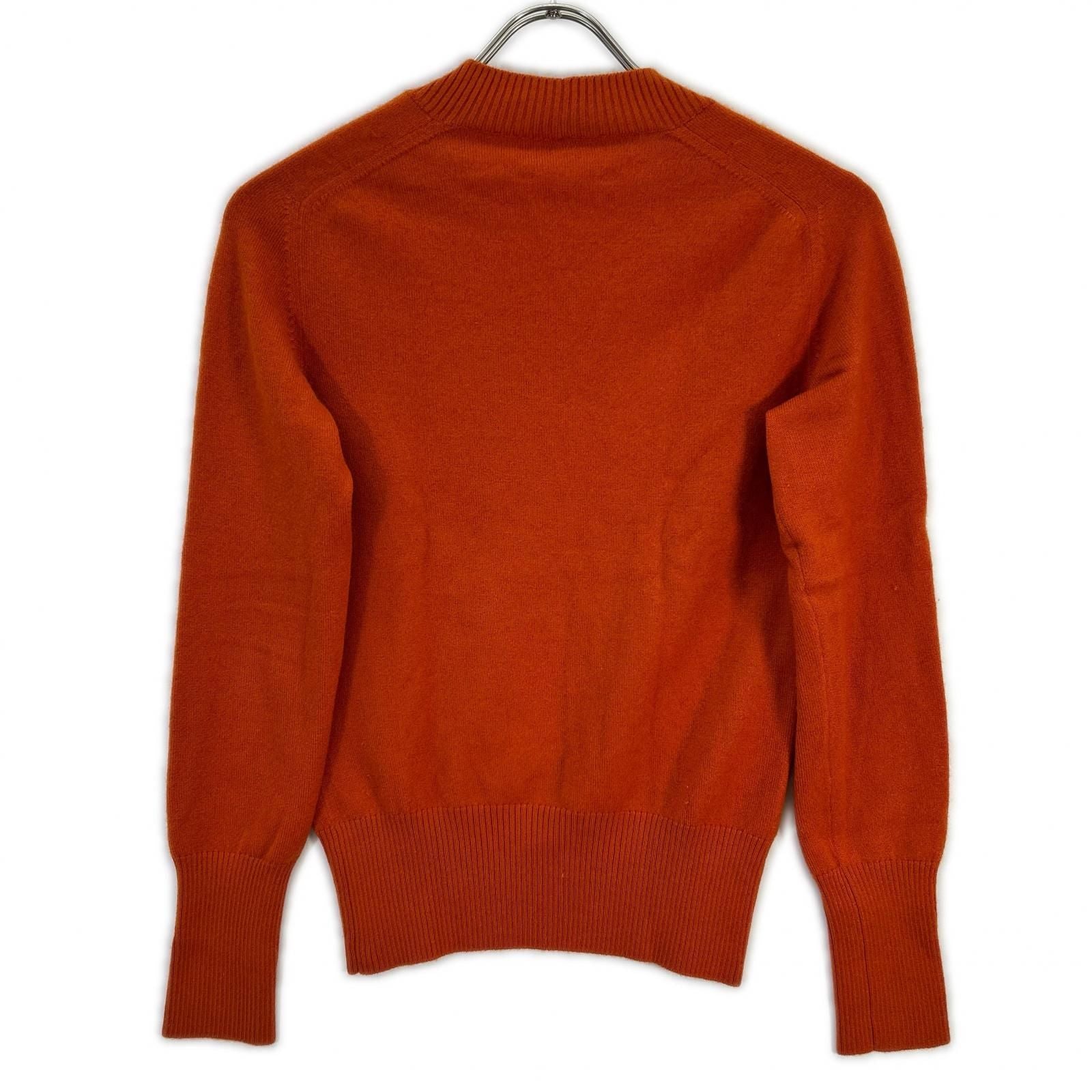 Loro Piana Orange Neck Long Sleeve 95 Cashmere Knit Top 40 Sweater — view 2