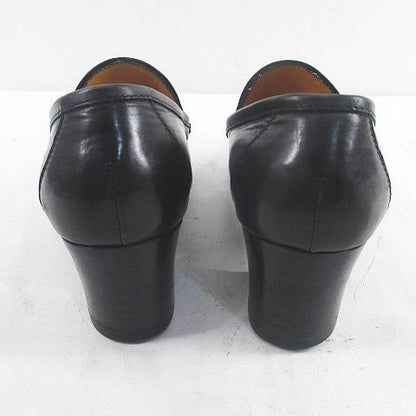 Hermes Constance Loafers Heels Buckle 36 Black Leather — view 3