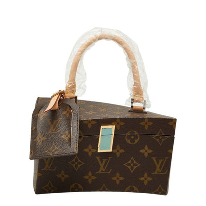 Louis Vuitton Twisted Box Shoulder Bag Brown Leather