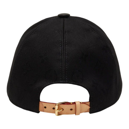 Louis Vuitton Monogram LV Fast Baseball Cap Black Leather Cotton — view 3