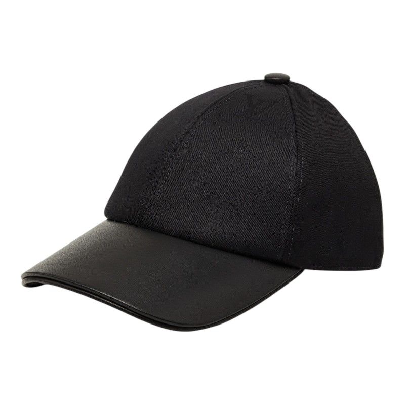 Louis Vuitton Monogram LV Fast Baseball Cap Black Leather Cotton