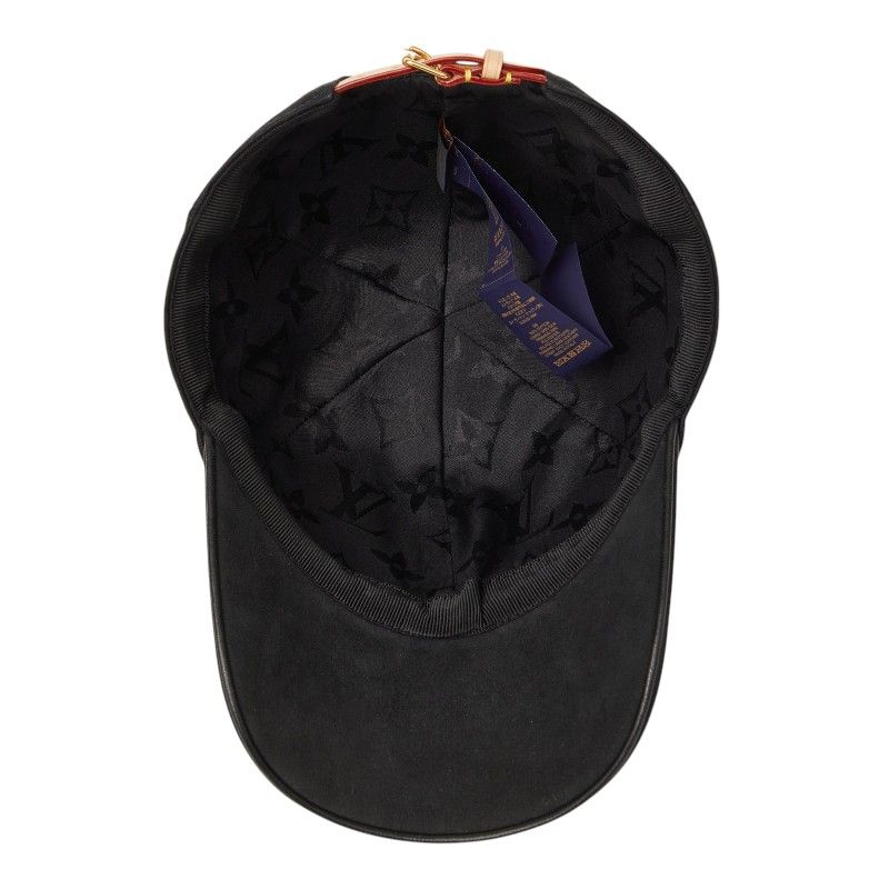 Louis Vuitton Monogram LV Fast Baseball Cap Black Leather Cotton — view 5