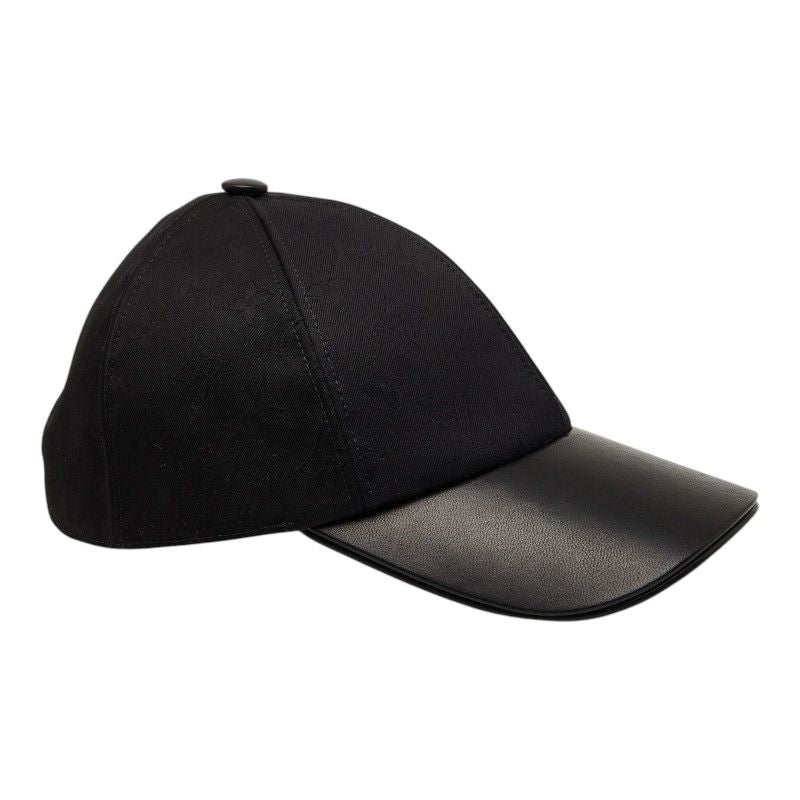 Louis Vuitton Monogram LV Fast Baseball Cap Black Leather Cotton — view 4