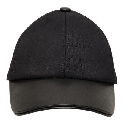 Louis Vuitton Monogram LV Fast Baseball Cap Black Leather Cotton — view 2