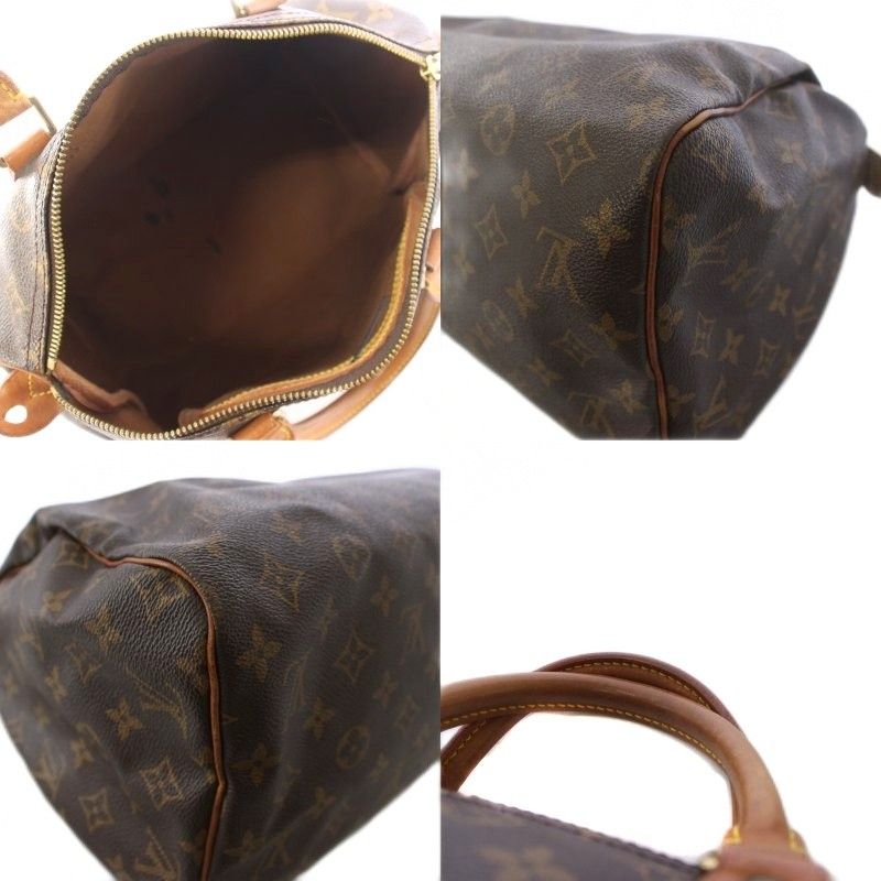 Louis Vuitton Speedy 30 Boston Bag Monogram Canvas Brown YT — view 9