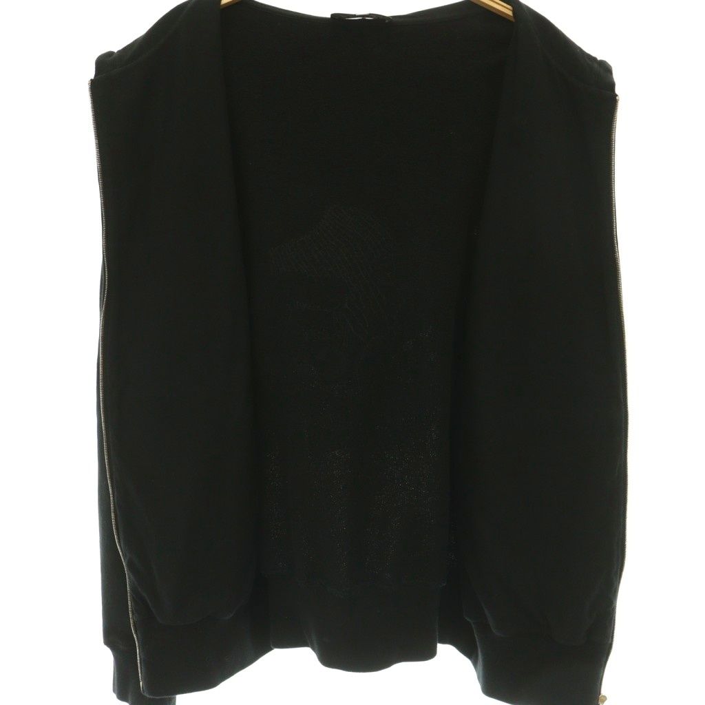 Chanel Coco Graffiti Logo Zip Up Hoodie Cotton S Black — view 4