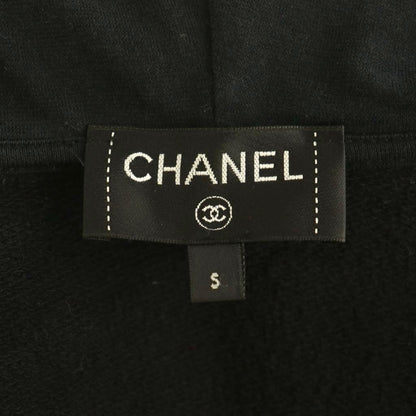 Chanel Coco Graffiti Logo Zip Up Hoodie Cotton S Black — view 6
