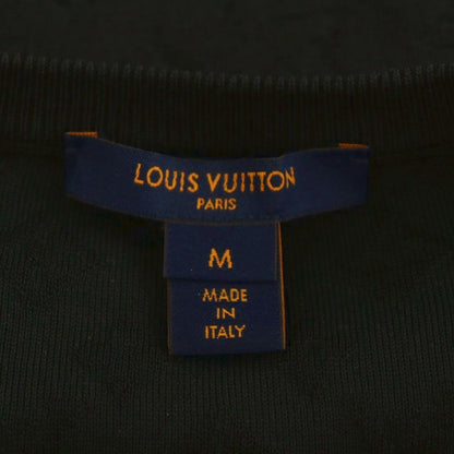 Louis Vuitton Knit Sweater with Monogram Chain Long Sleeve Silk M Black — view 6