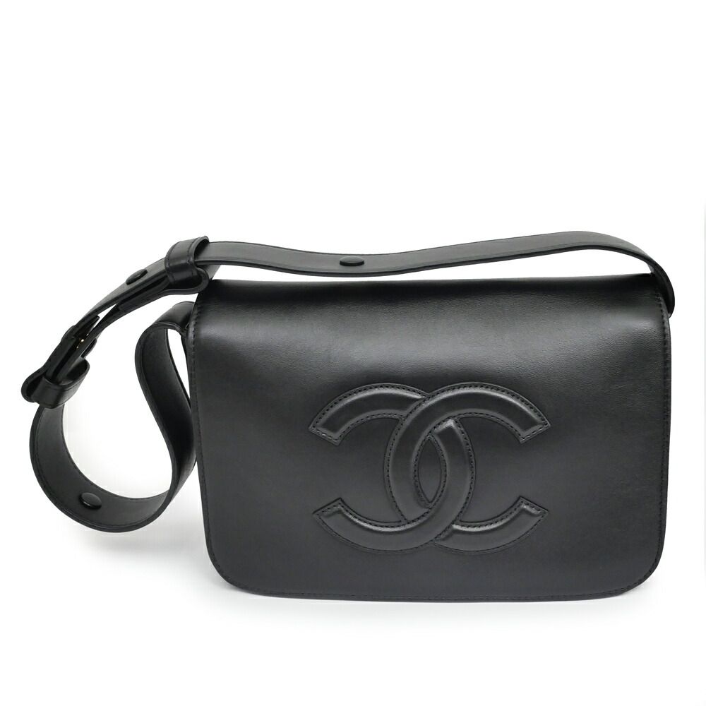 Chanel Timeless CC Messenger Bag Black Lambskin