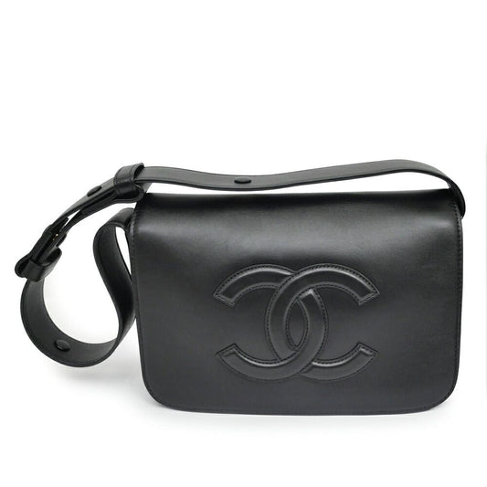 Chanel Timeless CC Messenger Bag Black Lambskin