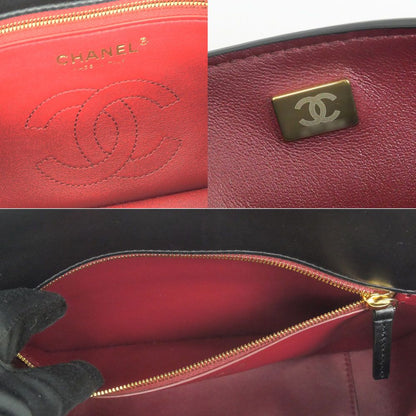 Chanel Timeless CC Messenger Bag Black Lambskin — view 6