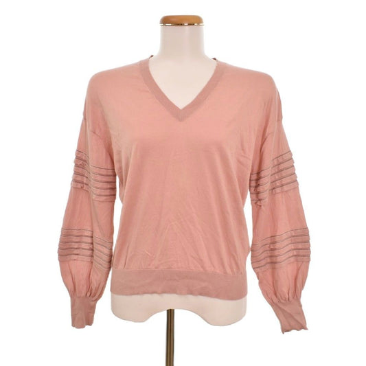 Brunello Cucinelli T-Shirt Long Sleeve Neck Xxs Pink